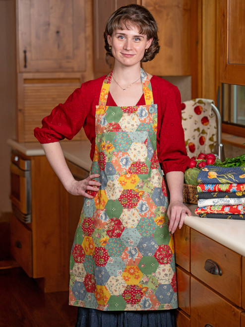 Apple Chef Apron - Black | Shop Beautiful Designs by April Cornell