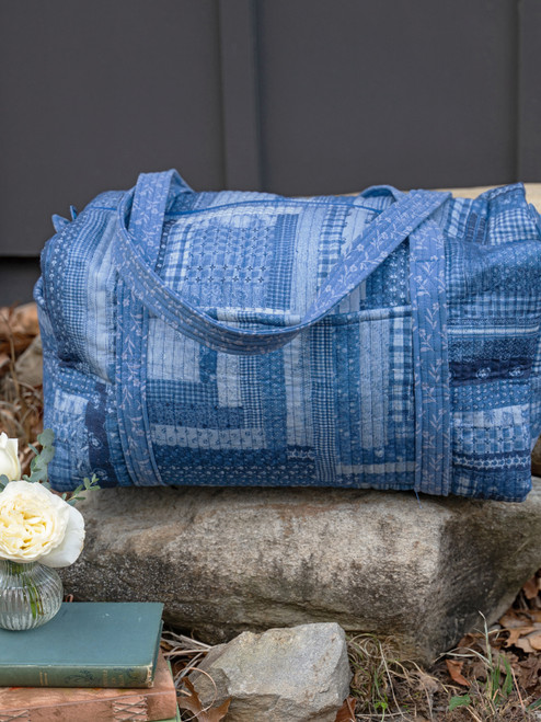 Harmony Patchwork Duffle Bag - Blue