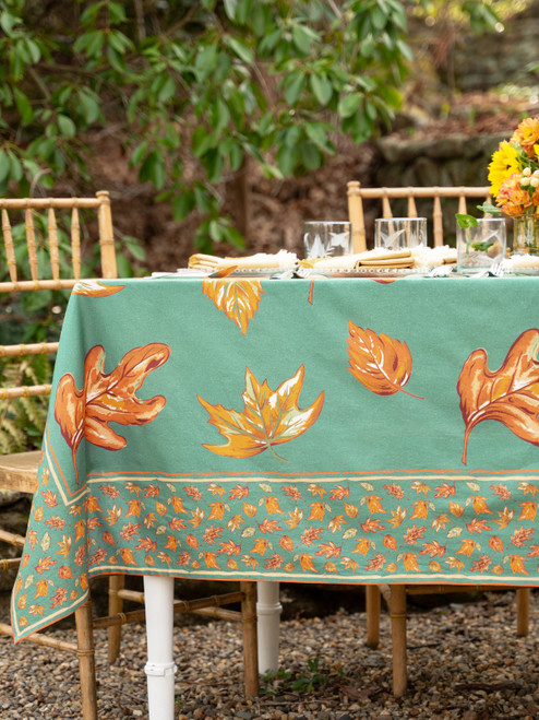 Fall is Here Tablecloth - Jade