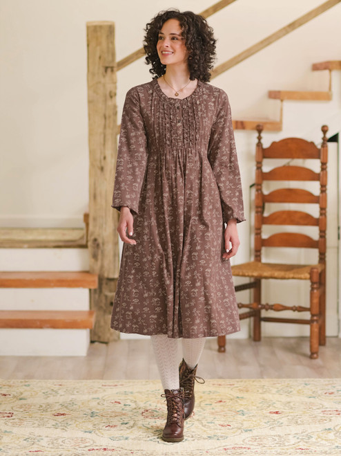 Magical Mushroom  Dress  - Brown