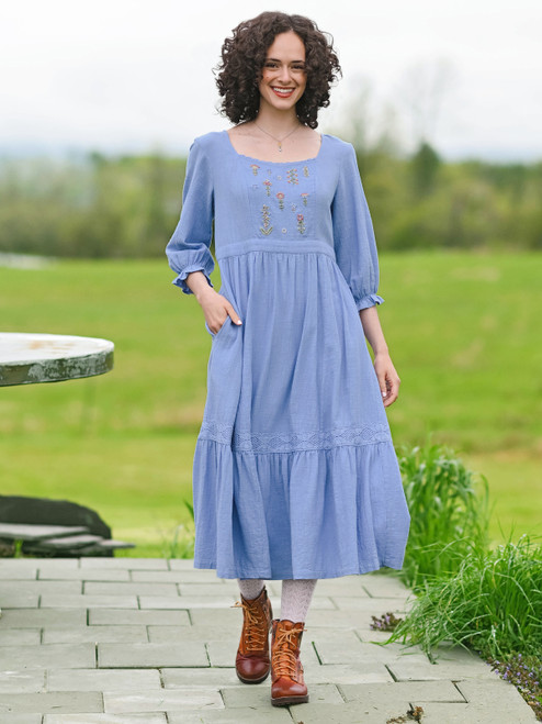 Botanist Dress - Blue