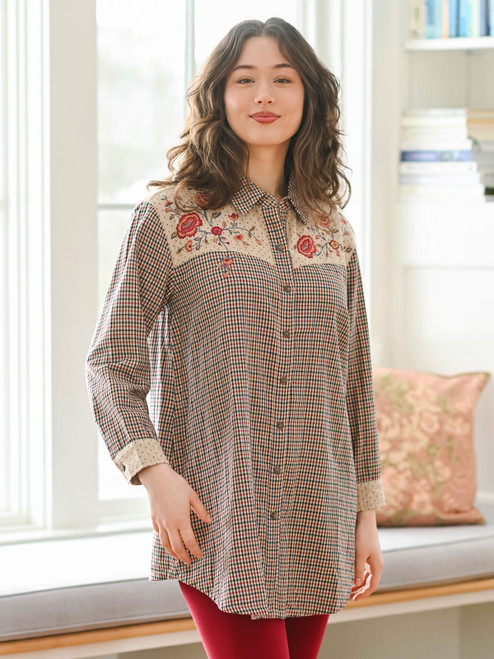 Lexington Check Tunic - Antique Multi