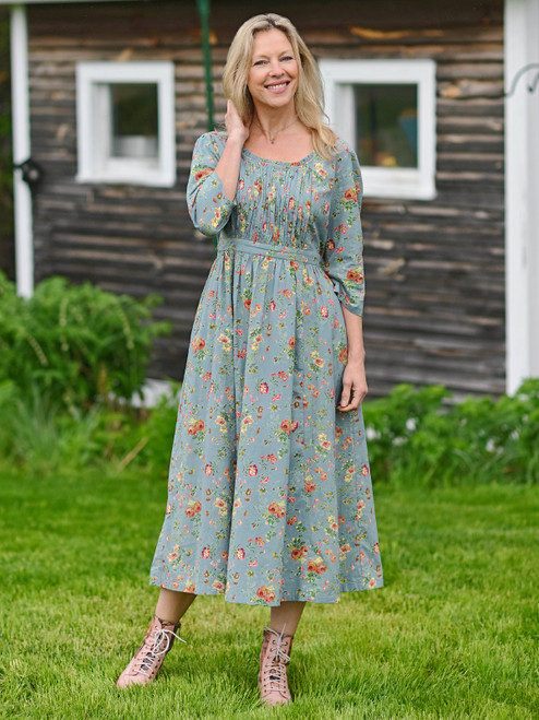 Sweet Caroline Dress  - Smoke Blue