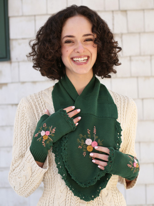 Belle Knit Scarf - Green