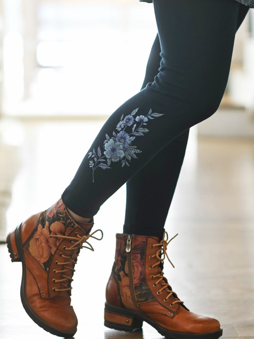 Tapestry Legging - Navy