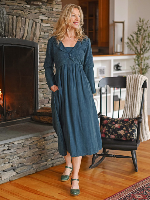 Pemberley Dress - Sunwashed Teal