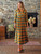 Boreal Check Dress - Green Gold