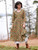Golden Flower Dress - Sage
