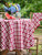 Watermelon Plaid Round Cloth - Red Natural