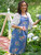 Russian Chintz Chef Apron - Blue