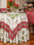 Noel Embroidered Topper Cloth - Ivory Red