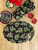 Holly Quilted Placemat Set of 4 - Black