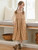 Country Corduroy Kids Dress - Antique