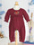 Poinsettia Baby Jumpsuit - Red