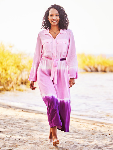 Tahiti Shirtdress - Pink Purple | Shop Beautiful Designs by