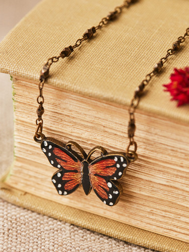 Monarch Butterfly Necklace Shop Beautiful Designs by April Cornell