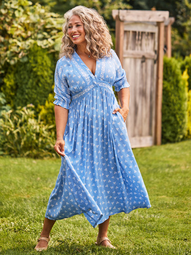Flowerpot Dress Blue | Size XXS | April Cornell Flowerpot Dress Blue | Size XXS | April Cornell
