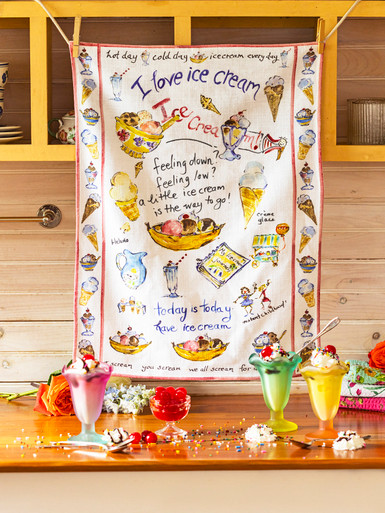 Ice Cream Tea Towel | Shop Beautiful Designs by April Cornell