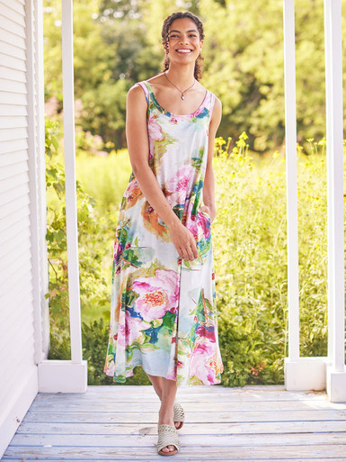 Peony Jersey Dress | Shop Beautiful Designs by April Cornell