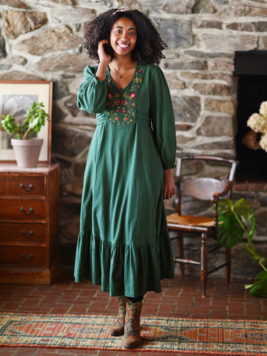 green emerald velvet dress Well Versed Pleated Mini Dress Forest Green