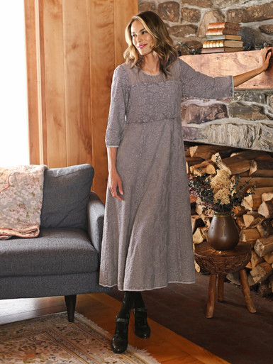 Dusky Evening Dress - Sunwashed Grey | Shop Beautiful Designs by