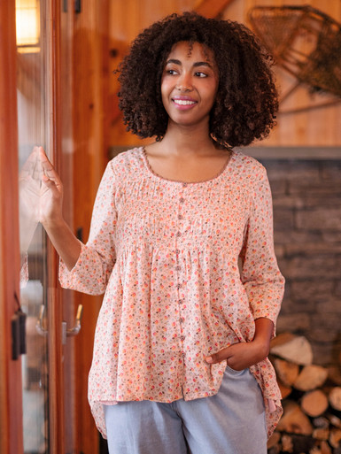 Adelina Blouse - Powder Peach | Shop Beautiful Designs by April