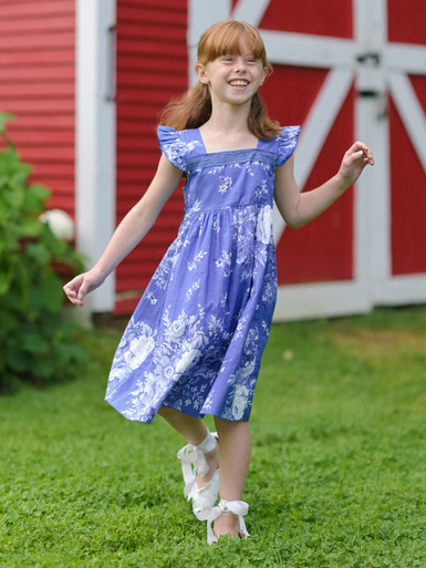 Avonlea Kids Dress - Blue | Shop Beautiful Designs by April Cornell