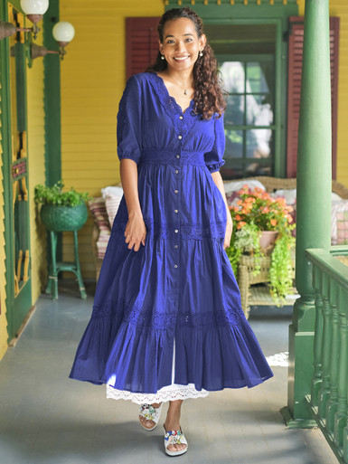 Countryside Prairie Dress - Marine Blue | Shop Beautiful Designs