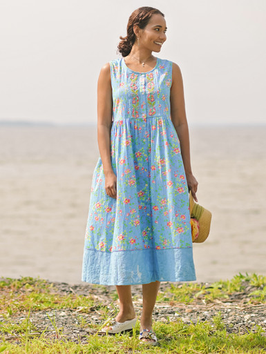 Magnolia Porch Dress - Blue | Shop Beautiful Designs by April Cornell