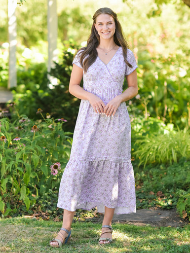 periwinkle casual dress Periwinkle Flutter Sleeve Midi Dress - All Dresses