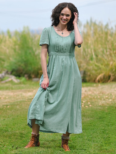 Jane Austen Dress Soft Teal | Size S | April Cornell