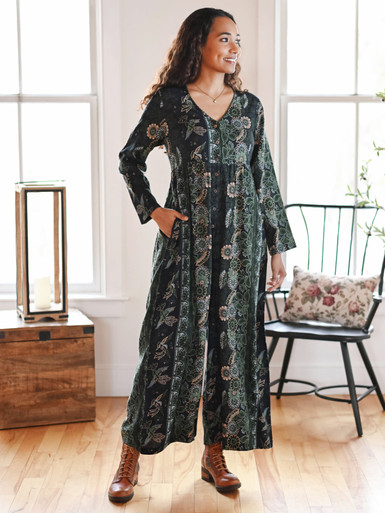 Drifting Bird Jumpsuit - Navy | Shop Beautiful Designs by April