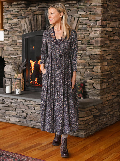 Posey Dress Dark Plum | Size XS