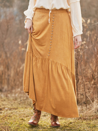 Homestead Jersey Skirt - Sunwashed Honey | Shop Beautiful Designs