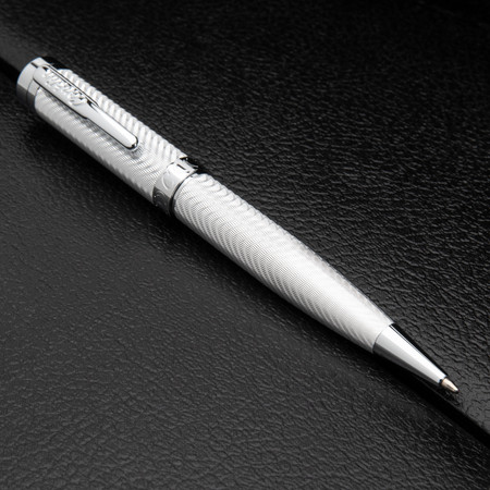 Conklin® Herringbone Signature Silver Ballpoint Pen