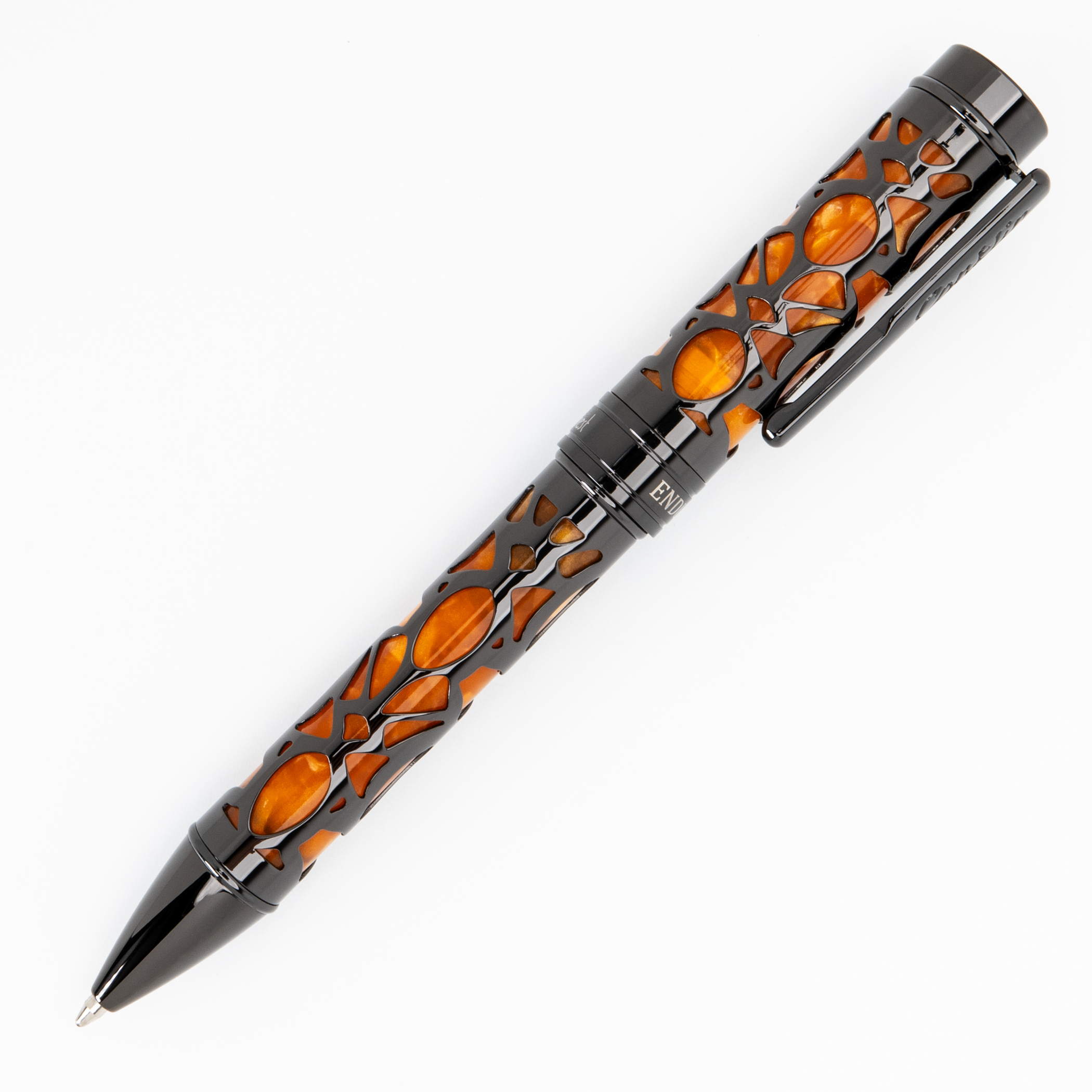新品コンクリン エンデューラ デコクレスト 万年筆 オレンジ色 Conklin Endura Deco Crest Ballpoint Pen Orange