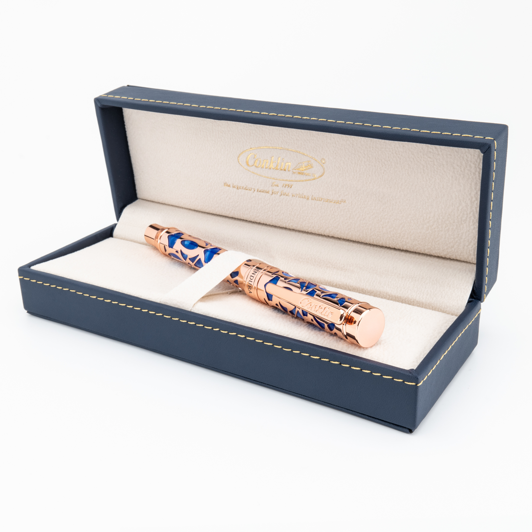 Conklin Endura Deco Crest Fountian Pen Blue