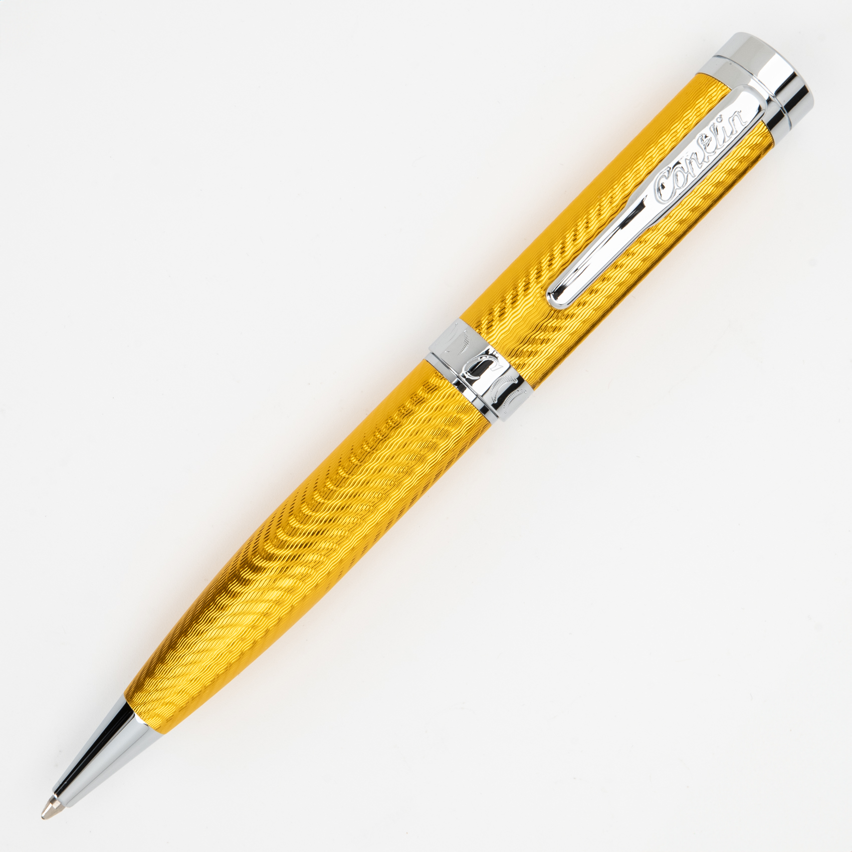Conklin® Herringbone Signature Yellow Ballpoint Pen