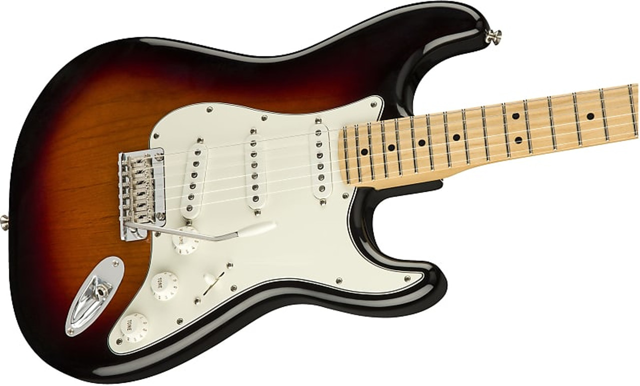 Fender Player Stratocaster, Maple FB, 3-Color Sunburst - Gelb Music