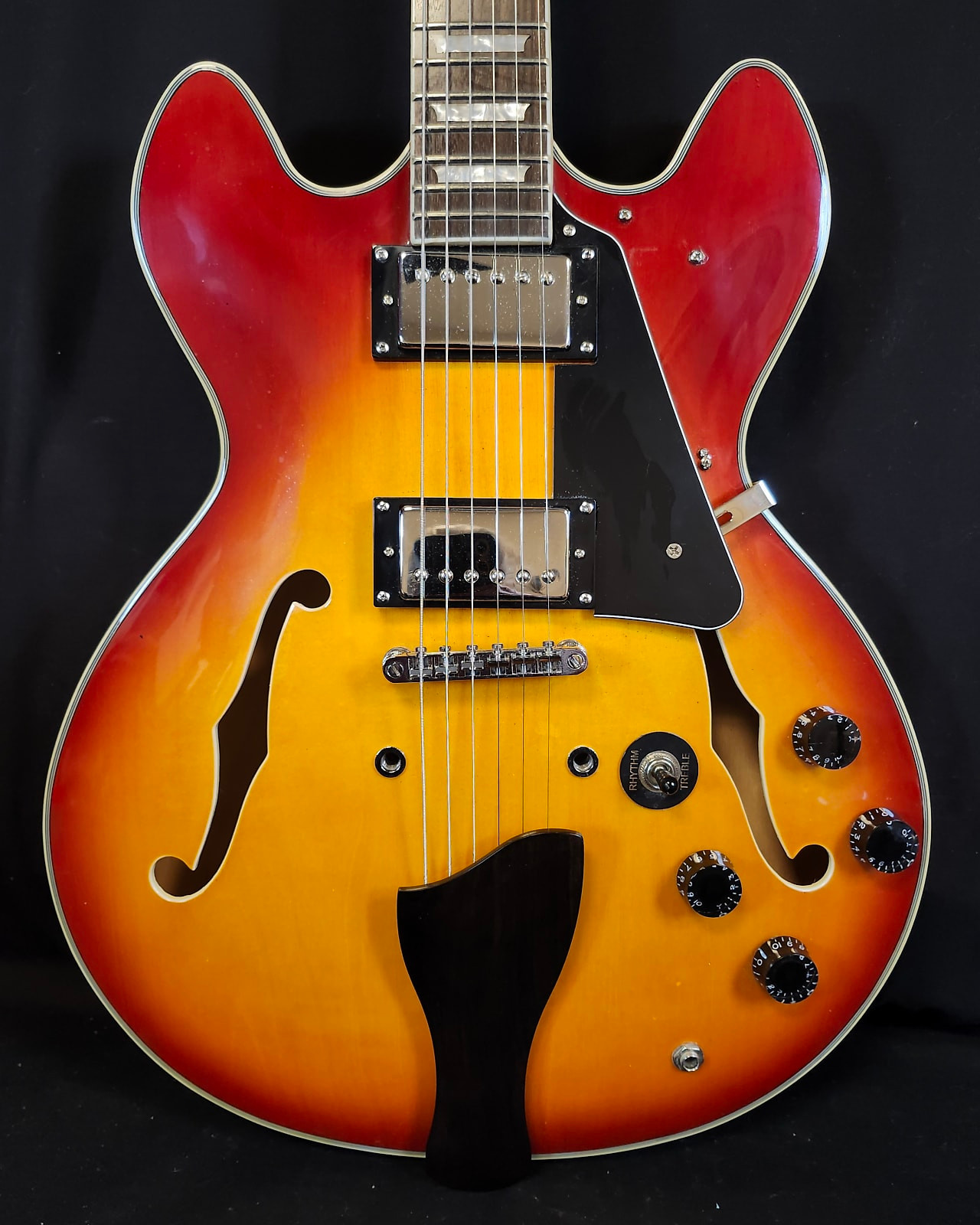 Pre Owned JSN Firefly Modified Semi Hollowbody Guitar Tobaco Burst