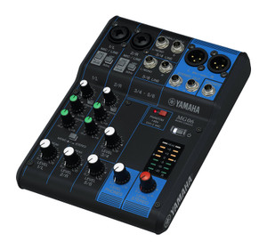 Yamaha MG06 Live Sound Stereo Mixer With 2 Mic Inputs and 2 Stereo Inputs