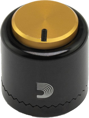 D'Addario LokNob Pro Large Knob for Amplifiers, Effects Pedals, Instruments, Live/studio Gear, Black/Gold