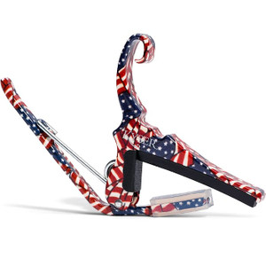 KG6F Quick-Change Acoustic Guitar Freedom Capo, Red/White/Blue (KG6F)