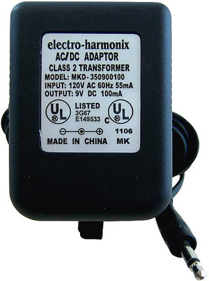 Electro Harmonix US9DC-100 Power Adapter, 9 Volt DC 100mA, Center Positive