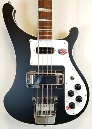 Rickenbacker 4003 MBL, True Classic Electric Bass Guitar, Bound Body and Neck, Full Inlay, Matt Black , W/Case