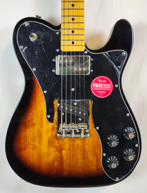 Squier Classic Vibe '70s Telecaster Custom Electric Guitar, Maple Fingerboard, 3-Color Sunburst