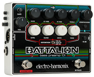 Electro Harmonix Battalion Bass Preamp + DI, 9.6DC-200 PSU included