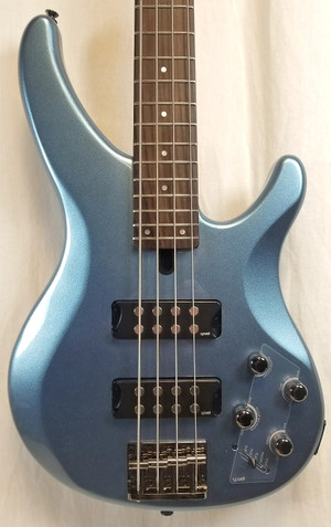 Yamaha TRBX304 Solid Mahogany Body 4 String Electric Bass Guitar, Factory Blue. Yamaha TRBX304 Solid Mahogany Body 4 String Electric Bass Guitar, Factory Blue.