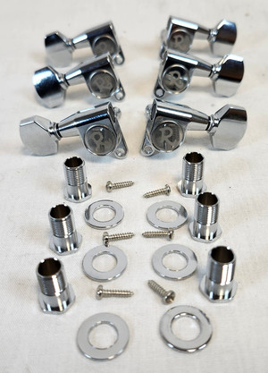 Rickenbacker 00525 Modern Style Guitar Mini Tuning Machine (Keywind) Set (6of 6 With 'R" Logo Rickenbacker 00525 Modern Style Guitar Mini Tuning Machine (Keywind) Set (6of 6 With 'R" Logo
