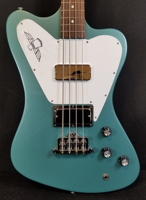 Gibson Non-Reverse Thunderbird Electric Bass Guitar, Faded Pelham
Blue W/ Case